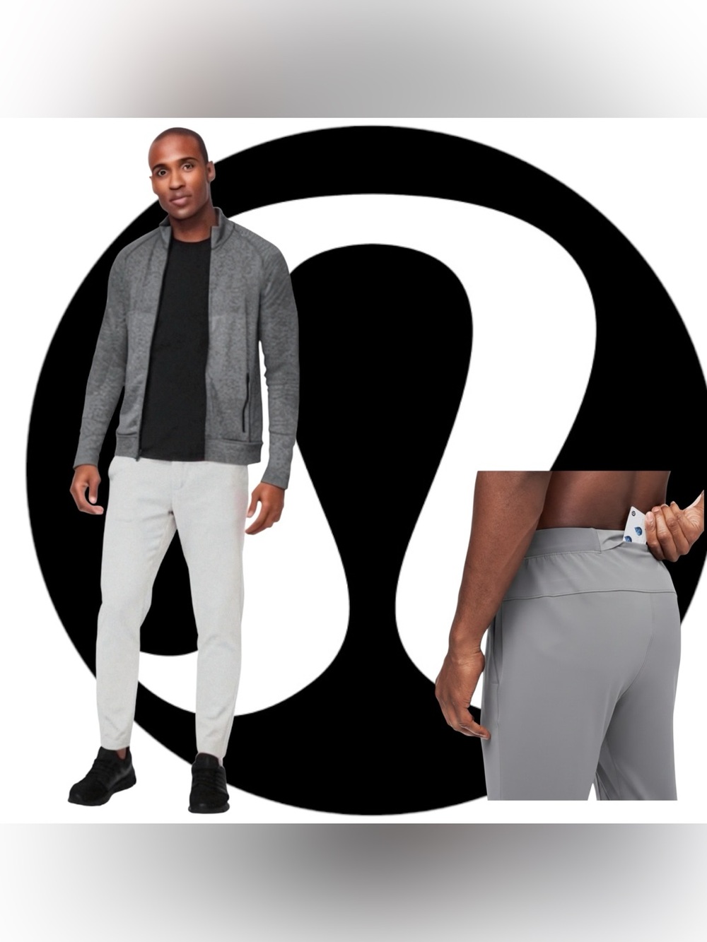 lululemon athletica Men's Light Gray Jogger Sweatpants